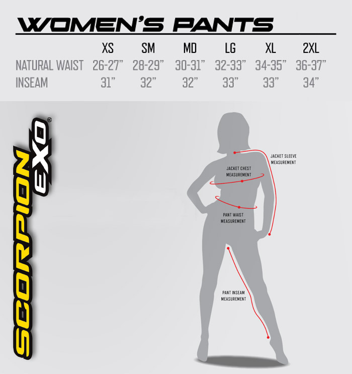 Ebay Pants Size Chart